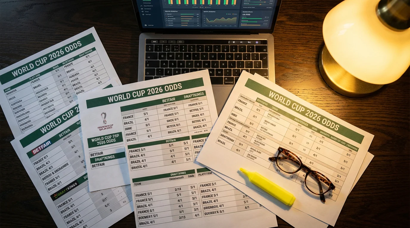 Tabla comparativa de cuotas de los principales favoritos del Mundial 2026 en formato decimal