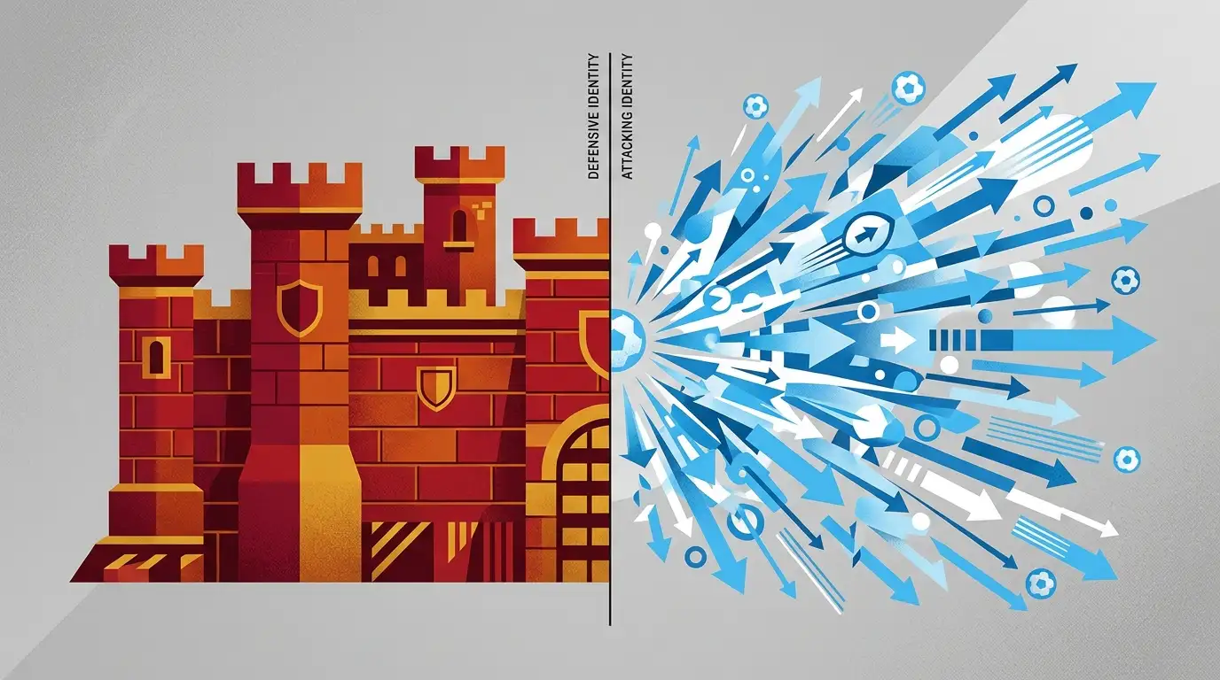 Comparación visual de dos cifras enfrentadas sobre fondo neutro: a la izquierda, en rojo, 1 gol encajado y 37 invicta para España; a la derecha, en celeste y blanco, 19 goles y 7 de 7 para Argentina